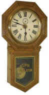 Ansonia Clock Co. long drop, similar to "Regulator D", but made especially for the Board of Education, City of Chicago, Illinois, and delivered to them 1920. — Antique Clocks Price Guide