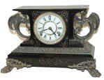Ansonia Clock Co. enameled iron case, "Belgium", ca 1904. — Antique Clocks Price Guide