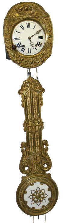 French Morbier wall clock, ca 1870. — Antique Clocks Price Guide