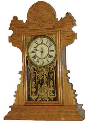 Waterbury Clock Co. mantle clock, "Fishkill", ca 1895. — Antique Clocks Price Guide