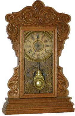New Haven Clock Co. kitchen clock case, one of their "Camden Line", ca 1907. — Antique Clocks Price Guide