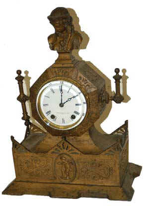 Seth Thomas Sons &amp; Co. N.Y. on the dial, "Seth Thomas &amp; Sons, Thomaston, Conn.", on the 8 day round movement. — Antique Clocks Price Guide