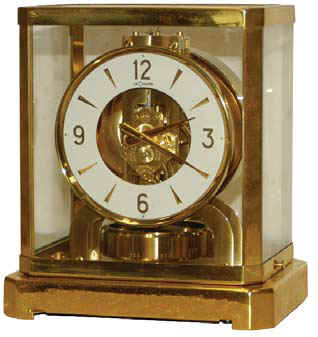 LeCoultre Atmospheric clock, or commonly called just Atmos, ca about 1970. — Antique Clocks Price Guide