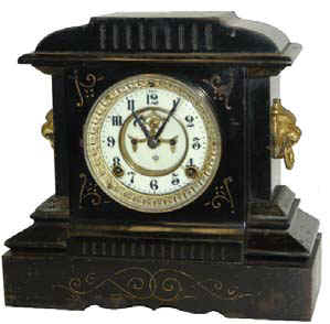 Ansonia Clock Co. enameled iron case, "Hartford", ca 1904. — Antique Clocks Price Guide