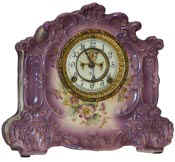 Ansonia Clock Co. porcelain case, "Rainbow", ca 1901. — Antique Clocks Price Guide