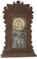 Waterbury Clock Company walnut parlor clock, "Bronson", ca 1893. — Antique Clocks Price Guide