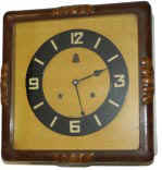 German ? Gallery clock unsigned but has a bell trade-mark on the dial and movement. — Antique Clocks Price Guide