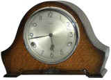 English oak mantle, 8 day, Westminster chime. — Antique Clocks Price Guide