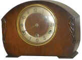 English oak mantle clock, Westminster chime. — Antique Clocks Price Guide
