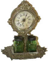 Ansonia Clock Co. inkstand clock, "Parlor Ink No. 3", ca 1904. — Antique Clocks Price Guide