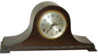 Seth Thomas tambour, mahogany case with trim molding around the base, otherwise plain. — Antique Clocks Price Guide