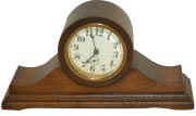 Waterbury Clock Co. novelty clock, miniature tambour, 4.25inches high, 9 inches long, called the, "Airport", ca 1917. — Antique Clocks Price Guide