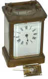 French carriage clock, missing the platform escapement and the minute hand. "Lion" trademark on the movement. — Antique Clocks Price Guide