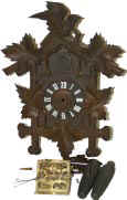 American Cuckoo Clock Co. label on the back. Movement signed, "Germany". — Antique Clocks Price Guide