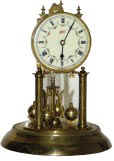 Schatz-Made in Germany, 400 day clock, with dome. — Antique Clocks Price Guide