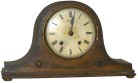 Empire, Made in England, small oak tambour clock. — Antique Clocks Price Guide