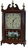 Seth Thomas "Tradition", ca. 1941. 20 inches high mahogany case, turned fluted columns, solid brushed finials, dial, lower glass excellent.