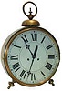 German novelty clock, ca 1900's, designed as large alarm clock, heavy-weighs approx. 15-20 lbs.