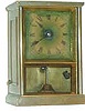 Yale Clock Co. miniature metal cottage clock ca.1880's.