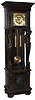 German carved case tall clock.
