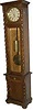 Year Running Vienna Hall Clock. This very rare clock and case are very heavy and sturdily made of thick oak.