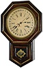Ansonia Clock Co. calendar wall clock, "Drop Octagon, Gilt", ca 1883.