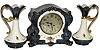 Contemporary 3 piece porcelain clock set.