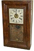 Seth Thomas O.G., ca 1863. 30 hour, two weights, brass movement, strikes hours on a coil gong.