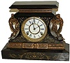 Ansonia Clock Co. enameled iron case "Rosalind", ca 1904.