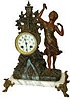 French mantle piece with outside count, bell strike, 8 day movement signed, "Scgiete Clusienne, S.C.A.F.H., Cluses".