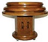 Large 30 day contemporary table clock with Korean type movement.