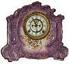 Ansonia Clock Co. porcelain case, "Rainbow", ca 1901.