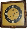 German ? Gallery clock unsigned but has a bell trade-mark on the dial and movement.