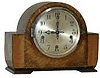 English oak mantle, 8 day Westminster chime.