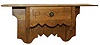 Victorian walnut shelf clock, with drawer.