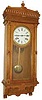 Contemporary oak wall clock, made in Korea.