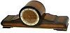 German tambour, dial signed, "Westminster S-Anker", 8 day movement is not signed.