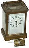 French carriage clock, missing the platform escapement and the minute hand. "Lion" trademark on the movement.