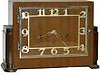 English mantle clock, 8 day Westminster, chimes on 5 rods.