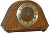 German small tambour type case with a huge 8 day movement, Westminster chime plays on 5 rods.