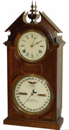 Ithaca Calendar Clock Co. "No. 8 Shelf Library", ca 1874. — Antique Clocks Price Guide