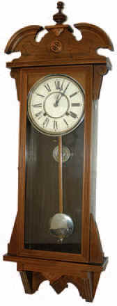 Waterbury Clock Co. hanging clock, the "Carleton", ca 1893. — Antique Clocks Price Guide