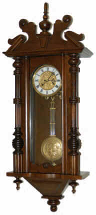 Junghans RA wall clock, another nice one. Refinished walnut case, not a speck of the old countrys black soot anywhere. — Antique Clocks Price Guide