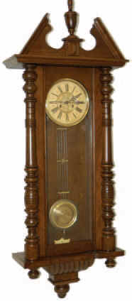 Jumbo spring Vienna wall clock, by "FMS", the Mauthe clock company, ca in the 1920's. — Antique Clocks Price Guide