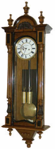 Vienna regulator powered by 2 weights, unsigned movement, dial signed, "K. Schweg, Wien". — Antique Clocks Price Guide