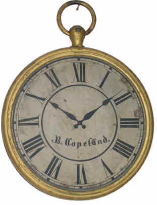 Early piece of advertising, ca 1880. — Antique Clocks Price Guide