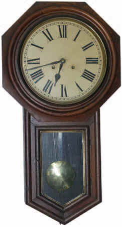 Ansonia Clock Co. hanging clock "Office Regulator", ca. 1901. — Antique Clocks Price Guide