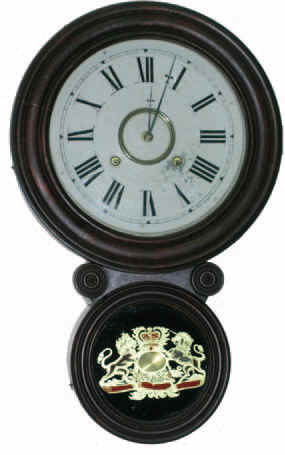 E. Ingraham wall clock "Ionic", ca. 1880. — Antique Clocks Price Guide