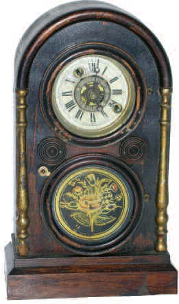 E. Ingraham shelf clock "Small Venetian", ca. 1880. — Antique Clocks Price Guide