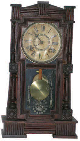 Wm. L. Gilbert Clock Co. mantle clock, "Mitra", ca. 1891. — Antique Clocks Price Guide